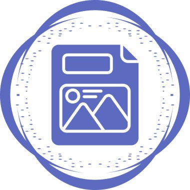 Resim dosyası. Web simgesi basit illüstrasyon