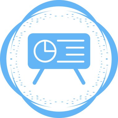 Reklam pazarlama ikonu, vektör illüstrasyonu. Sunum    