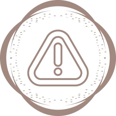 Uyarı simgesi web basit illüstrasyon