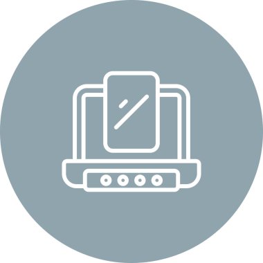 Dizüstü bilgisayar simgesi vektör çizimi.