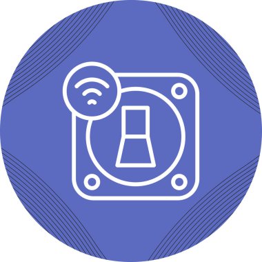 Akıllı Işık Anahtarı modern simgesinin vektör çizimi 