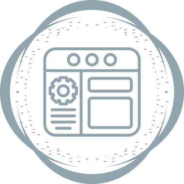 Web Tarayıcı modern simgesinin vektör çizimi 