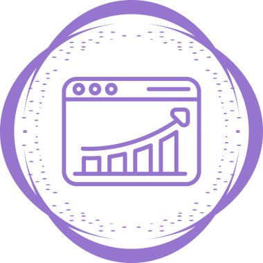 Modern Web Analiz simgesinin vektör çizimi    