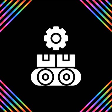 Üretim simgesinin basit doğrusal çizimi