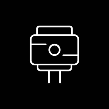 Magsafe simgesinin temel doğrusal çizimi