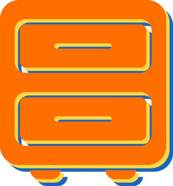 Dosya Kabine simgesi, vektör illüstrasyonu