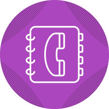 Telefon rehberi. simge tasarımı vektör çizimi