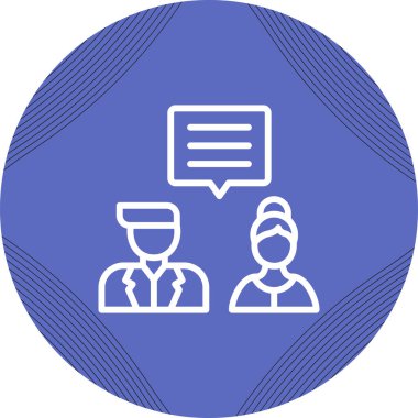 Tartışın. Web simgesi vektör illüstrasyonu