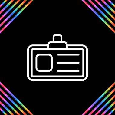 Kartvizit. Web simgesi vektör illüstrasyonu  