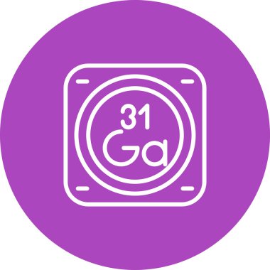 metal kimyasal element basit vektör illüstrasyon tasarımı