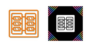 sunucu odası ikon vektör illüstrasyon tasarımı