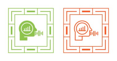 Soyut insan kafası simgeleri kullanılarak veri analiz ediliyor