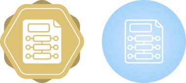 Renkli şekiller içinde iki dijital belge simgesi