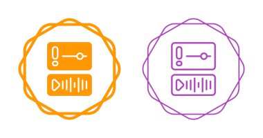 Beyaz arkaplanda izole edilmiş satır ses dosyası belgesi simgesini ayarla. dosya simgesi. Ses rehberi konsepti. Renkli şekiller