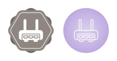 Wi-Fi yönlendiricileri simgeleri web basit illüstrasyon
