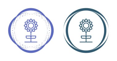 Ayçiçekleri. Web simgeleri basit resimleme