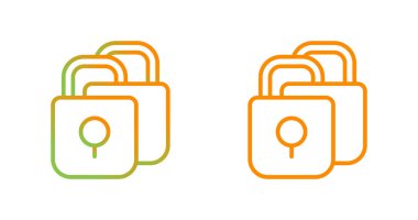 Beyaz Arkaplanda İki Asma Kilit Simgesi