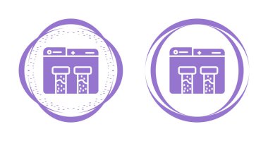 Kan testi ikonu, tıbbi rapor, beyaz arkaplanda düz vektör çizimi