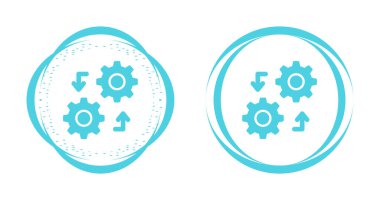 dişli simgesi. Düz stil. vektör