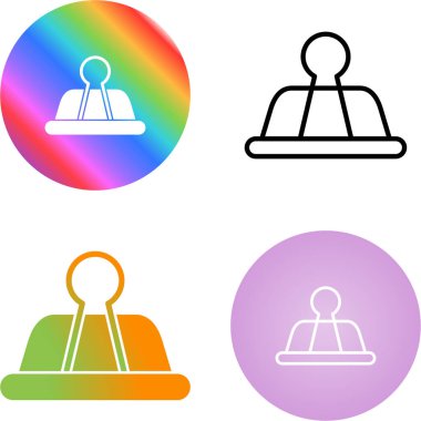 kağıt ataç simgesi beyaz arkaplanda izole edildi.