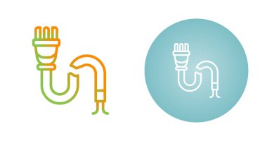 Kırık Kablo ağ simgesi vektör illüstrasyonu