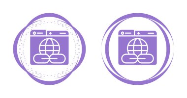 bilgisayar dizinleri ve dünya simgeleri, vektör illüstrasyonu