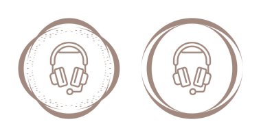 Kulaklık ikonları, vektör illüstrasyonu. kulaklıklar            