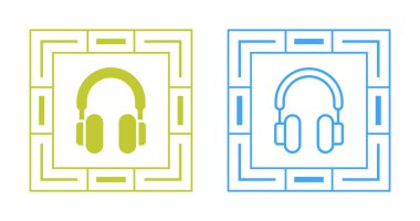 kulaklık simgeleri web illüstrasyonunu ayarlar