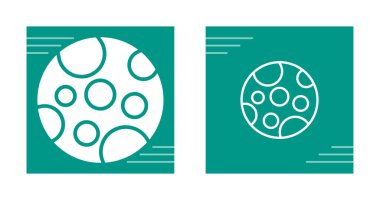 gezegen simgeleri beyaz arkaplanda ayarlandı