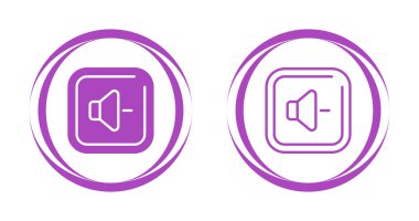 ses düğmesi simgeleri beyaz arkaplanda izole edildi