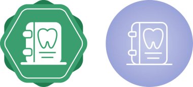 Diş sağlığı kliniği logo şablonu, diş simgesi, vektör illüstrasyonu