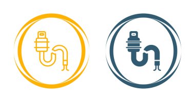 Beyaz arkaplanda kırık kablo simgeleri, vektör illüstrasyonu    