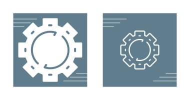 Beyaz arkaplanda izole edilmiş dişli simgeleri