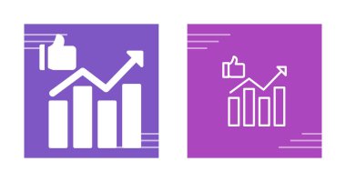 Finansal grafik simgesi. İş çizelgesi. Beyaz arkaplanda diyagram işareti izole edildi