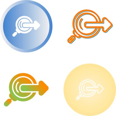 Okları gösteren renkli büyüteç simgeleri