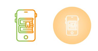 Akıllı telefonun renkli simgesi beyaz arkaplanda izole edildi  