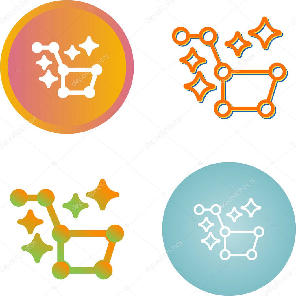 Vector illustration of the Constellation Ursa Major icon on white background