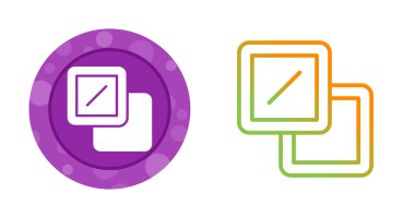 Renkli dairesel arkaplanlar içinde üst üste binen kareler