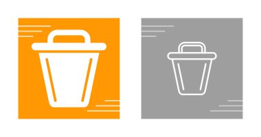 Renkli arkaplanlarda en az çöp kutusu simgesi