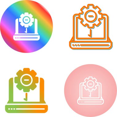 dizüstü bilgisayar ikonu vektör çizimi tasarımı