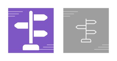 Renkli arkaplanlarda yön belirleme simgeleri