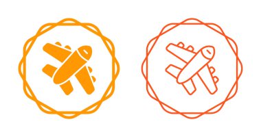 Beyaz arkaplanda uçak simgeleri ayarlandı