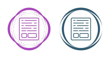 belge web simgesi vektör illüstrasyonu