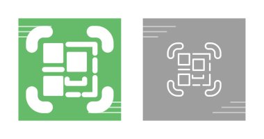 Dijital qr kod simgesi tasarımı taranıyor