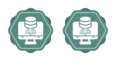 Veritabanı sunucu simgelerini gösteren bilgisayar ekranı