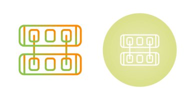 Beyaz arkaplanda sunucu simgeleri, vektör illüzyonu  