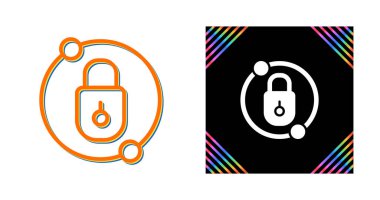 kilit simgeleri ayarlandı, vektör tasarımı 