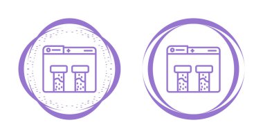 Kan testi ikonu, tıbbi rapor, beyaz arkaplanda düz vektör çizimi