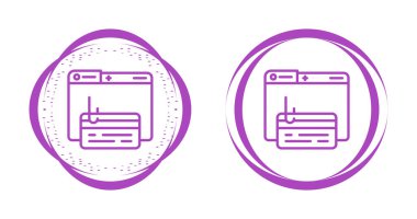 Kimlik kartı simgeleri, güvenlik konsepti, vektör illüstrasyonlu bilgisayar dizinleri   