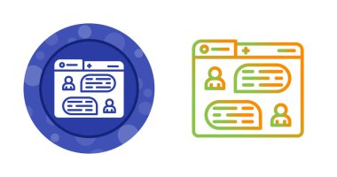 Konuşma baloncukları gösteren renkli sohbet penceresi simgeleri